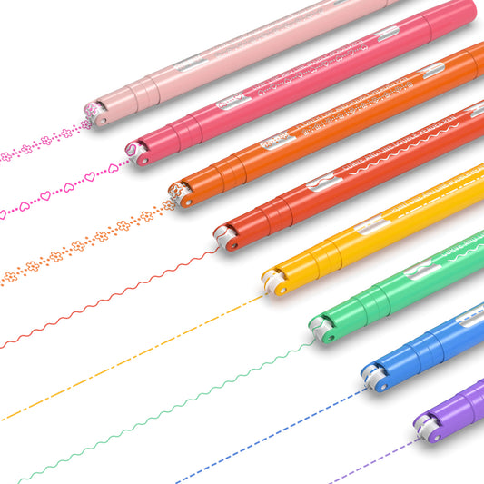 AECHY Colored Drawing Curve Pens  5 curves and 8 colors 1600