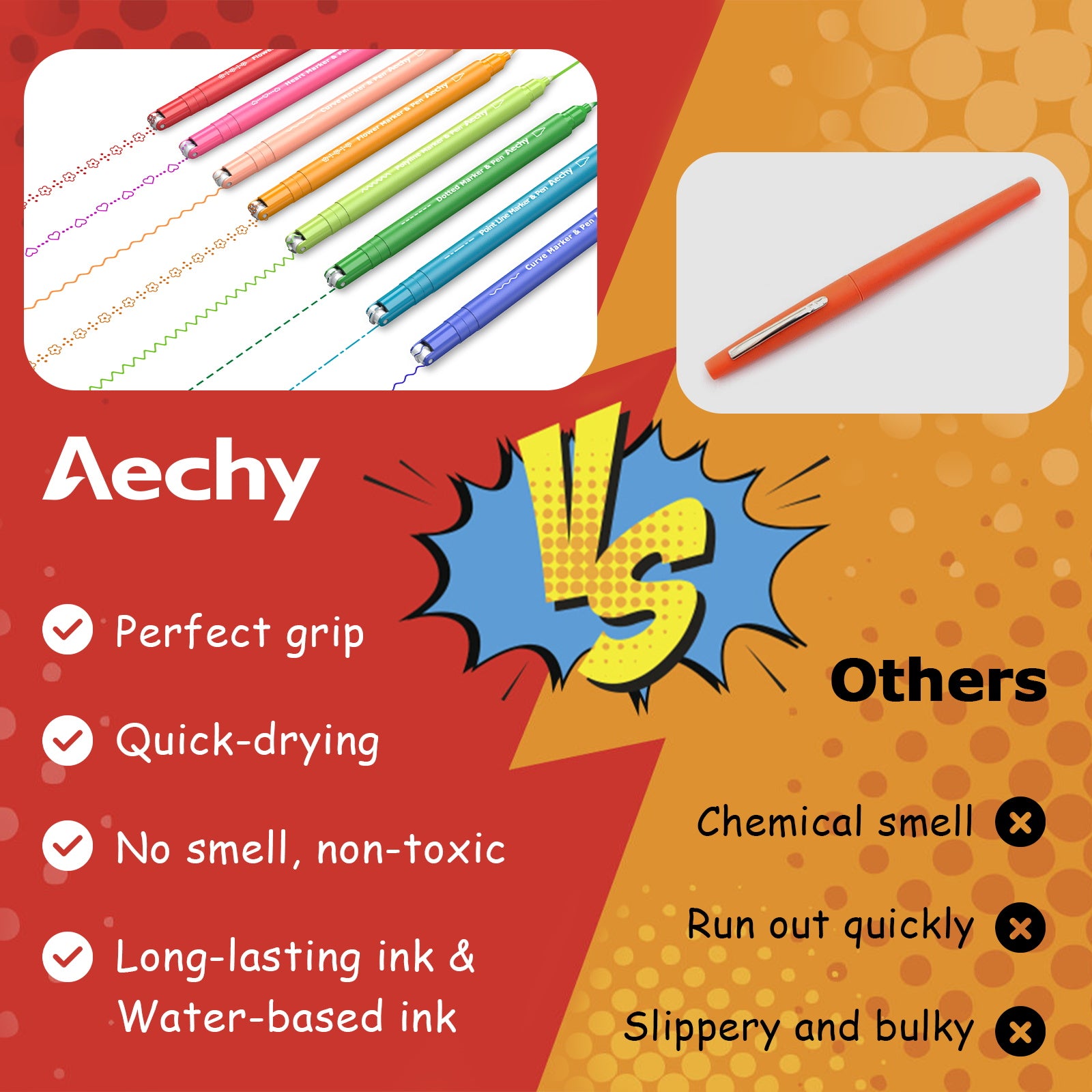 Pen Review: Aechy Double-Headed Porous Pen & Curve Marker - The  Well-Appointed Desk