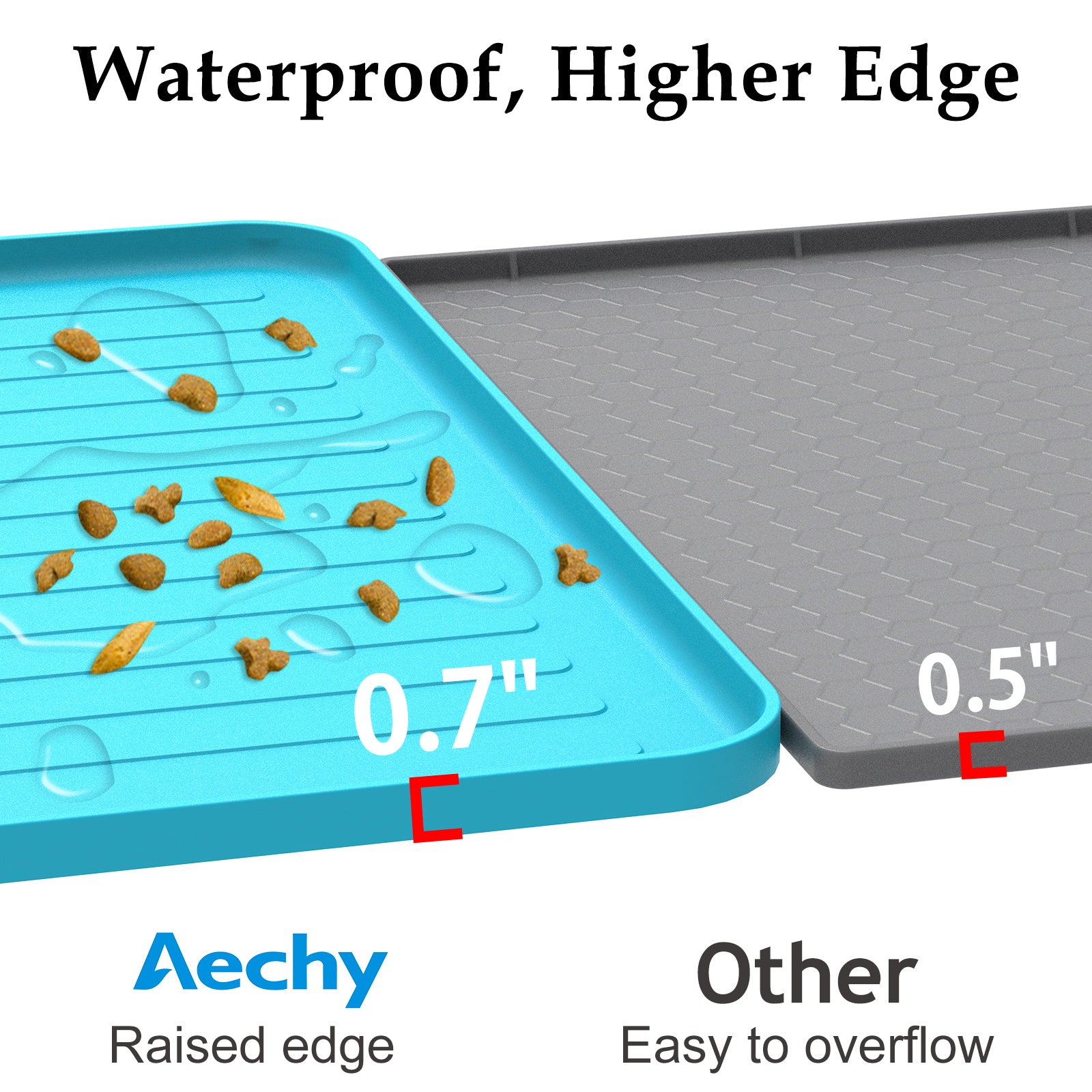 AECHY Silicone Pet Feeding Mat Non-Slip Anti-Bite 28 x 20-  –  Aechy